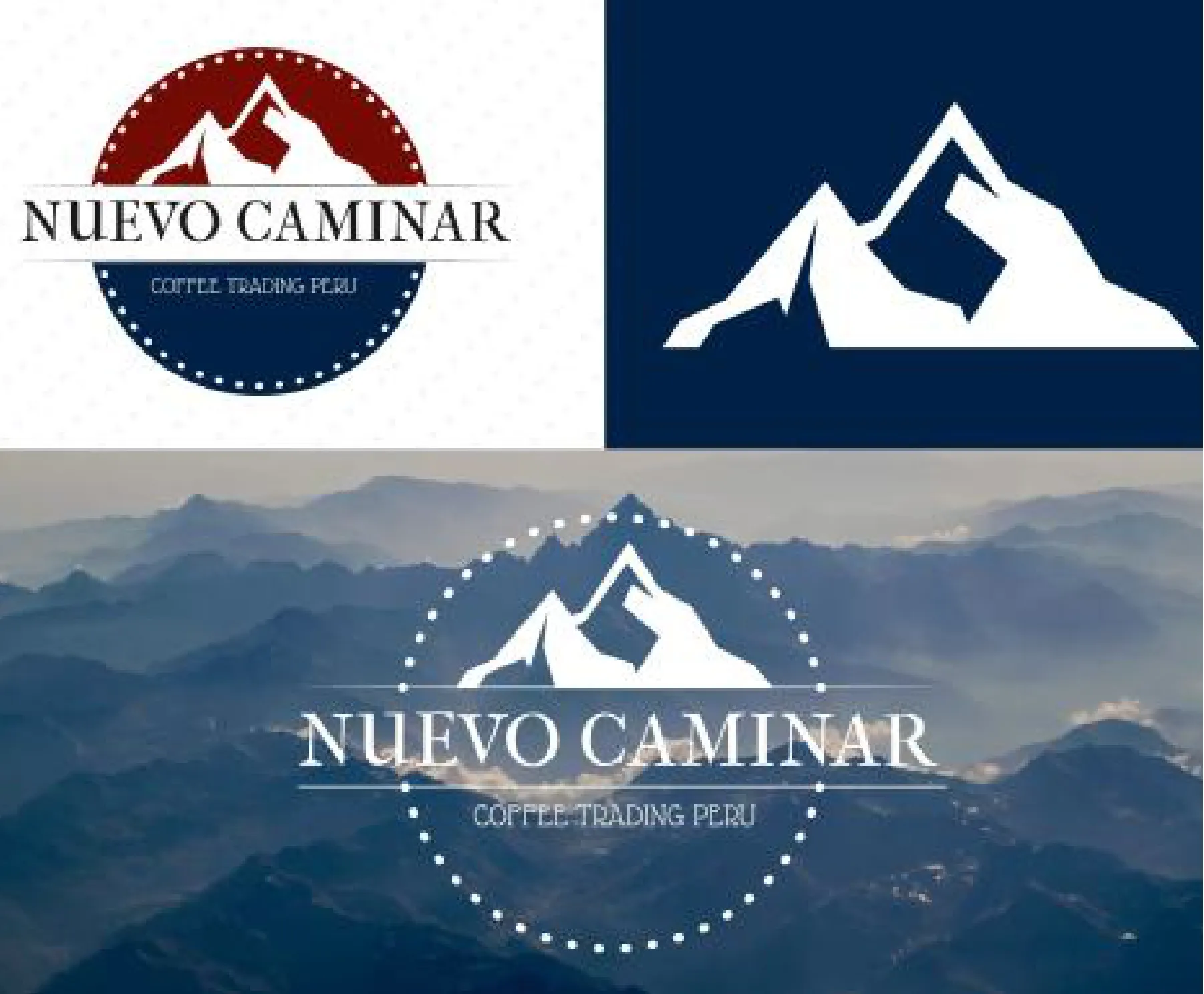 Logoentwicklung Nuevo Caminar – Bergmotiv-Varianten