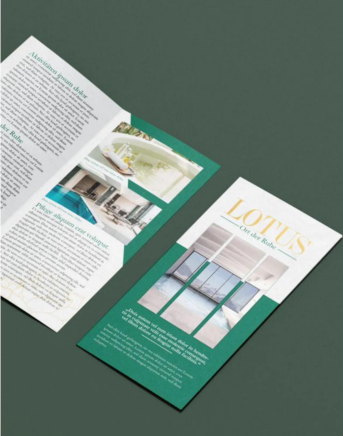 Faltflyer „Lotus – Ort der Ruhe“